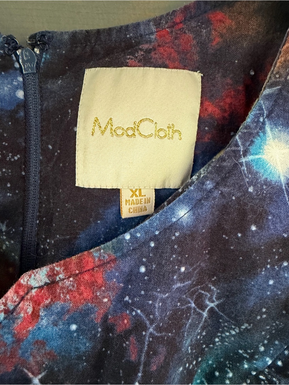 ModCloth Nebula The Way I Galaxy It Dress XL like new outer space Ms Frizzle - Picture 7 of 9